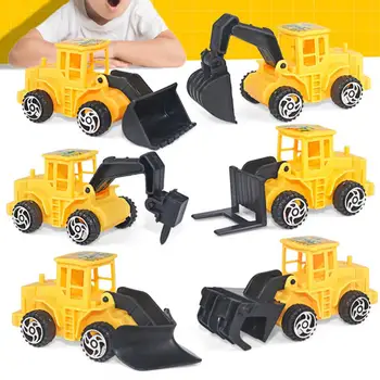 1 Комплект превозни средства, играчки за камиони, реалистични гладки ръбове, декоративни детски строителни кола играчки за подарък