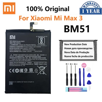 100% Оригинален Xiao mi BM51 5500 mah Батерия За Xiaomi Max 3 Max3 MiMax3 Висококачествени Сменяеми Батерии За Телефон