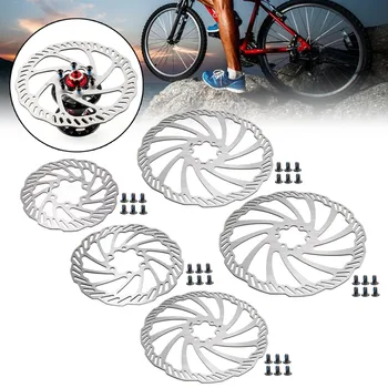 1бр 120/140/160/180/203 мм велосипедни дискови спирачни дискове от неръждаема стомана с 6 болта за планински пътища резервни Части с високо качество