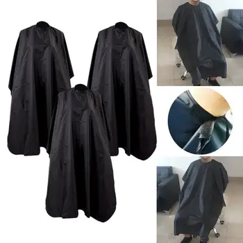 3x Фризьорски салон наметало за домашна стайлинг на коса халат за боядисване на коса престилка черен