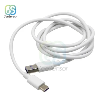 5А USB Type-C/Micro USB Кабел За Samsung S20 S8 S9 Xiaomi Huawei P30 Pro Бързо Зареждане на Мобилен Телефон, кабел за зареждане на Тел Бял Кабел 1 М