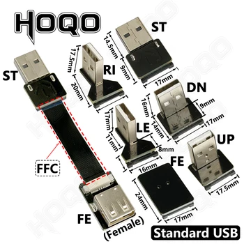 90 Градуса usb Тънък Плосък Мек такса FPV спк стартира строителни кабел за пренос на данни Плоски Гъвкави Ултра-Micro USB, Mini USB Type-C Лентов Кабел