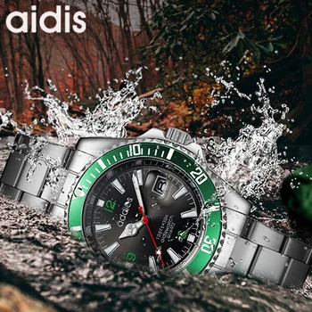 ADDIES 2023 Нов мъжки часовник луксозни GMT Военни кварцов часовник с въртяща безелем, водоустойчив мъжки спортен часовник reloj hombre