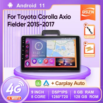 Android 11 Автомагнитола За Toyota Corolla Axio Fielder 2015-2017 Мултимедиен Плейър GPS Carplay Автомобил 8 + 128 Г ДПС IPS Стерео