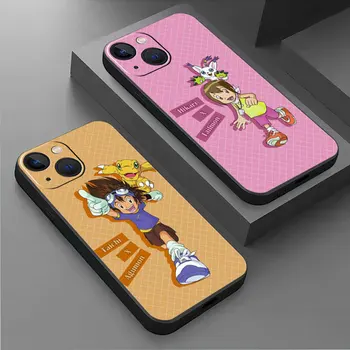 Digimon Сладък Калъф За Apple iPhone 14 13 11 12 Pro XR XS X 13Pro 12Mini 13Mini 7 8 Plus SE 2022 Черен Мек Калъф за телефон