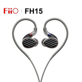 FiiO FH15 Hi-res Hi-FI Слушалки в ушите 1 Динамичен 3 BA Хибриден Ноулс IEM 3,5 mm 4,4 мм Съединители MMCX Подвижна жилен Кабел Bass Lively