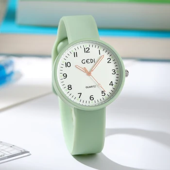 GEDI Детски часовници за момичета и момчета от силиконов каучук 30 метра Водоустойчивост светлинен часовник Студентски детски дамски часовници дамски часовници на Нови