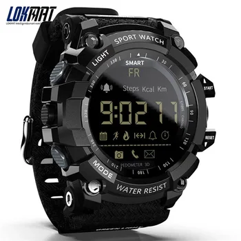 LOKMAT MK16 Bluetooth Smartwatch Цифров часовник с крачкомер спортни смарт часовници за Мъже активност фитнес тракер, водоустойчиви часовници IP67