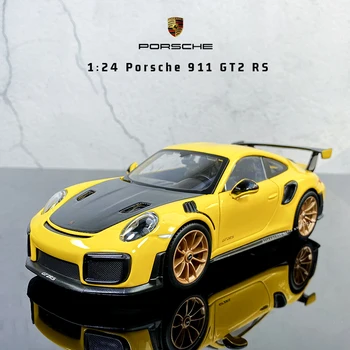 Maisto 1:24 Porsche 911 GT2 RS имитация на спортен автомобил, колекция от модели на автомобили от сплав, подарък играчка