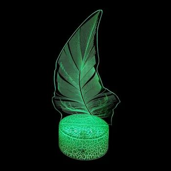 Nighdn 3D завод led нощна светлина акрилни лека нощ цветни листа настолна лампа Начало декор за спалня Подаръци за рожден ден за деца