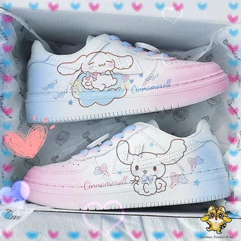 Sanrio Маратонки Melody Kuromi Cinnamoroll Kawaii, детски ежедневни спортни обувки за дейности на открито, детска мода обувки за бягане с анимационни принтом