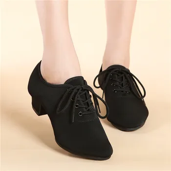 SUN LISA/ Женски Оксфордские Маратонки на Масивна Ток за момичета, Състезателни и Модерни Обувки За Латино Танци, петата Височина 3.5 см