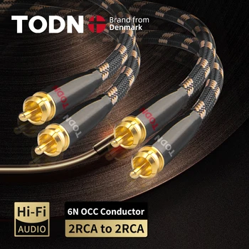 TODN rca кабел 6N occ hifi 2rca-2rca висококачествени аудиокабели за усилвател КПР DAP от мъжете на мъжа ТЕЛЕВИЗИЯ кола стерео смесител