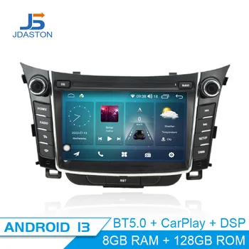 Авто мултимедиен плейър JDASTON Android 13 за Hyundai I30 Elantra GT 2012-2017 GPS Навигация 2 Din Аудио стерео автомагнитола