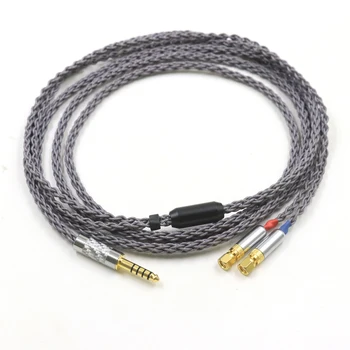 Балансиран 2,5 mm 4,4 6,5 XLR стерео 8-ядрен кабел за слушалки (на винт) Актуализация на слушалки Hifiman HE6 HE5 HE400 HE500 HE600 HE300