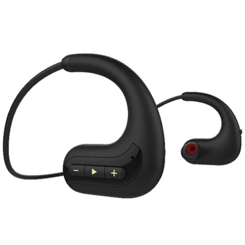 Безжични слушалки IPX8 S1200 водоустойчиви слушалки за плуване спортни слушалки Bluetooth слушалка стерео 8G MP3-плейър (черен)