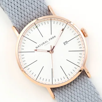 Бизнес-кварцов часовник NATURAL PARK, мъжки часовник-добро луксозна марка, известни часове през 2018 за мъже, мъжки ръчен часовник Relogio Masculino