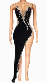 Висококачествена черна рокля знаменитост без презрамки, дълга бандажное рокля от вискоза, елегантна вечерна рокля