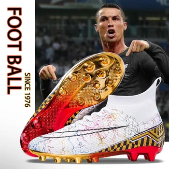 Висококачествени Мъжки Футболни обувки, ултра-леки Нескользящие Обувки с Антифрикционным покритие TF/FG, Спортни футболни маратонки Chuteira Campo