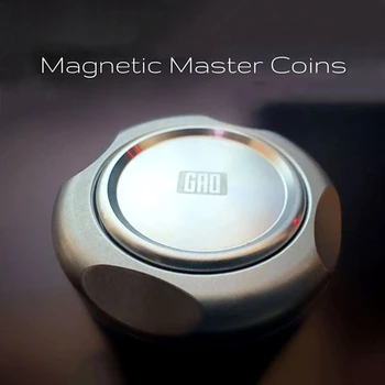 Гао Studio Fidget Slider Магнитни майстор-монети, фабрика непоседа EDC, метална играчка-непоседа за възрастни, ръчно фабрика, успокояващ, снимающий стрес