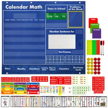 Джобен календар за класната стая, учебния календар по математика, учебно помагало за обучение и преносими учебни помагала за
