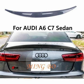 За AUDI A6 C7 Седан HK Стил от въглеродни влакна заден спойлер на багажника Крило 2012-2016 FRP изкован въглерод