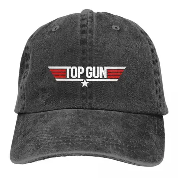 Застиранная мъжка бейзболна шапка, класически звезди, ленти, лого ретро-филм, шапки за шофьори на камиони, шапка за татко, шапки за голф TOP GUN Film