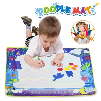 Играчки за рисуване 110*80 см, магическо килимче за рисуване с вода, за оцветяване водни дръжки, печати ЕВА, нетоксичная дъска за рисуване, играчки за деца