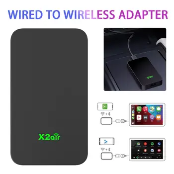 Кабелен до Безжичен адаптер за CarPlay и Android Auto Mini Adapter Мултимедиен плеър Щепсела и да играе Dongle Box за iOS и Android