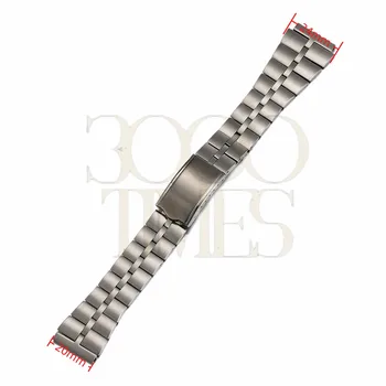 Каишка за часовник с матова текстура от неръждаема стомана, 20 мм, сгъваема обтегач, закопчалката на китката, колан, гривна, подходящ за аксесоари за часовници Seiko 007 SKX5