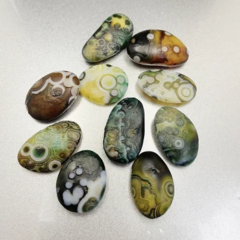Който желае Ахат груб камък Прекрасни естествени цветни флорални агатовые мъниста за самостоятелно производство на бижута от Скъпоценни камъни Декор Оригинални камъни