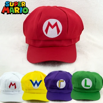 Куполообразная шапка Super Mario Осмоъгълна шапка Luigi Bros Аниме Cosplay бейзболна шапка за възрастни Улични аксесоари Солнцезащитная шапка Подаръци за рожден ден