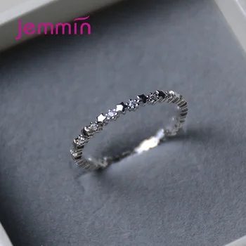 Луксозно оригинално нежен пръстен със звездите от сребро 925 проба, автентични наращиваемые истински прозрачни бижута ЧЕХИЯ за жени, сватбен подарък