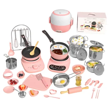 Мини-кухня Истинска кулинария, пълен набор за приготвяне на храна, малък кухненски кът за момичета детски играчки-пъзели, детски играчки за момичета