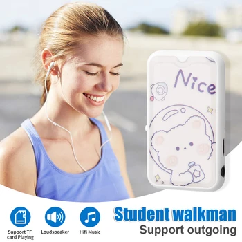 Мини музикален MP3 плейър с анимационни модел, студентски спортен музикален плейър за джогинг, Walkman