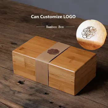 Модерна правоъгълна бамбук кутия за съхранение на Прости малки подаръци витрини за бижута Кутия може да се коригира лого W019