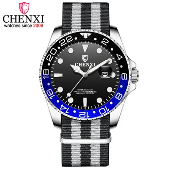 Мъжки модерен часовник с найлонови каишка CHENXI, елитен марка, военни ръчни часовници за мъже, кварцов спортни водоустойчиви часовници