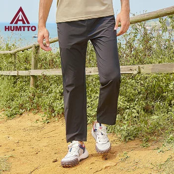 Мъжки панталони за джогинг HUMTTO, дишащи летни мъжки спортни панталони, бързо съхнещи всекидневни спортни панталони за бягане във фитнеса, спортни панталони черни