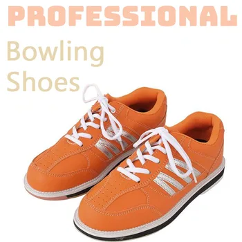 Мъжки професионална едностранна дишащи обувки за боулинг, изкуствена кожа, мъжки носимые плъзгащи се обувки за боулинг, спортни обувки за тренировки
