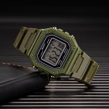 Мъжки часовник водоустойчив армейските военни спортни часовници квадратни силиконови led цифров часовник електронен часовник Relogio Masculino