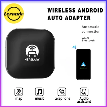 Нов безжичен адаптер Leranda C1-AA Android Auto Adapter Автомобилен Мултимедиен плеър с кабелна wi-бърз интернет Smart Mini AI Box USB Plug