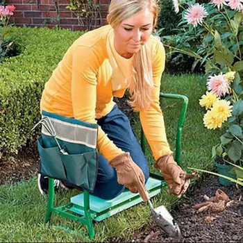 Нов градина наколенник с дръжки, сгъваем градински стол от неръждаема стомана, стол с поставка за коленете, градински аксесоари, преносим инструмент