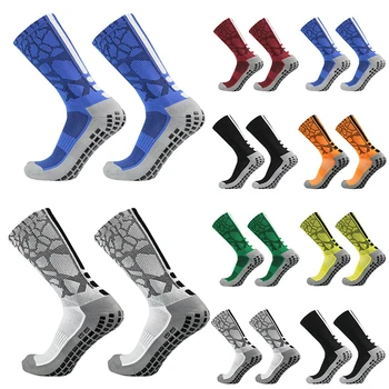 Новост 2022 година, мъжки и женски футболни чорапи на райета на ток под формата на сот, дишащи спортни силиконови футболни чорапи с противоскользящим изземване, calcetines hombre