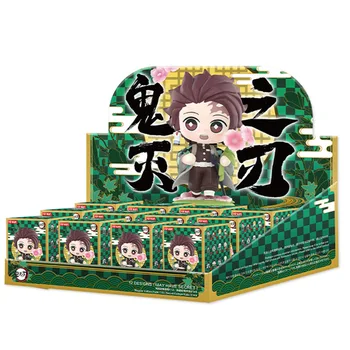 Оригинален Bubble Mart Demon Slayer Blind Mystery Box Box Kamado Tanjirou Kamado Nezuko Box Аниме Фигурка Модел мъжка кукла за подарък