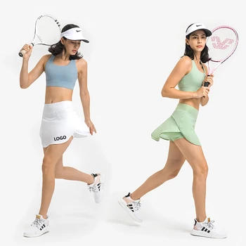 Пролетно-летен комплект за тенис поли, нова, готина ежедневни тенис пола от две части и однотонное спортно бельо
