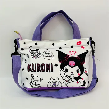 Раница Sanrio аниме рисунка Kuromi Melody Hello Kitty Чанта на рамото скъпа кавайная холщовая чанта подарък изискан модел с Добро качество