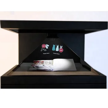 реклама на пирамидата кутия дисплей на 270 градуса 3d холограма/реклама на пирамидата показва на дисплея холограми 3D холограма