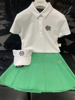 Риза за голф 2023, летни дамски спортни блузи за голф са с високо качество с къс ръкав