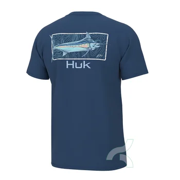 Ризи за риболов HUK, градинска солнцезащитная облекла за риболов, летни тениски с къс ръкав, потници, облекло, със защита от ултравиолетови лъчи, Camiseta De Pesca