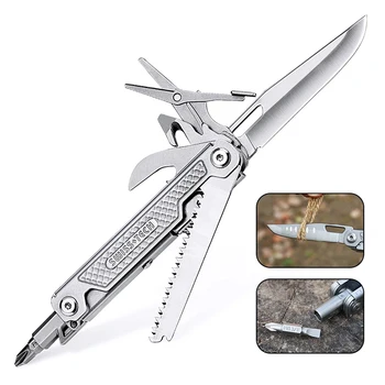 Сгъваем нож SWISS TECH 11 в 1, мультинож, уличен джобен мини преносим нож, мультитул, нож